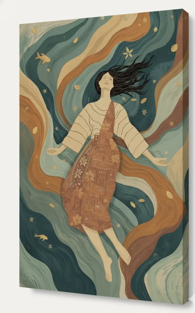 Wave of thought -Bohemain Dreamscape canvas.webp